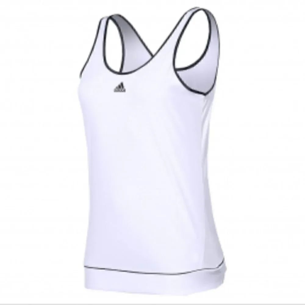 NWOT Adidas Galaxy Performance Athletic Climalite Tennis Tank Blue S 8-10